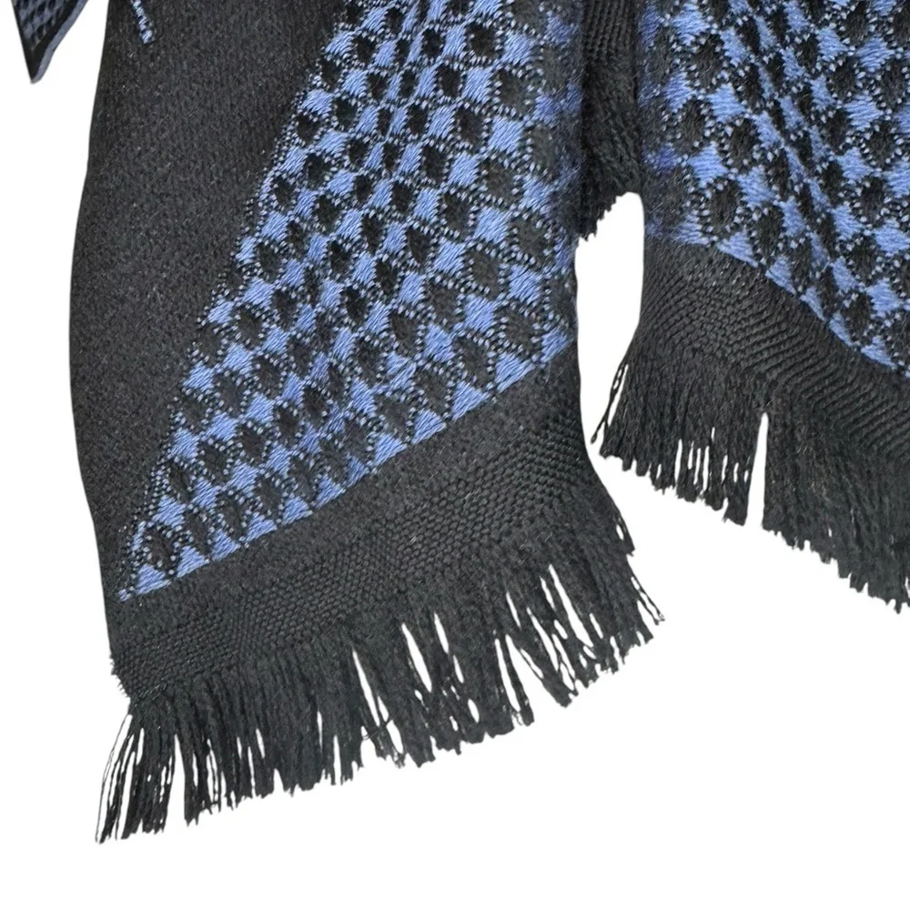 100% WOOL VERSACE 30X78 MEDUSA Black/Grey SCARF/SHAWL ITALY.